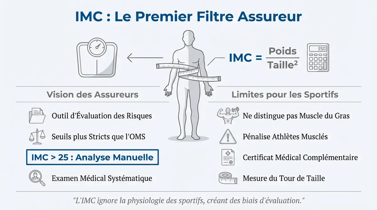 Graphique de l'IMC comme filtre pour l'assurance emprunteur